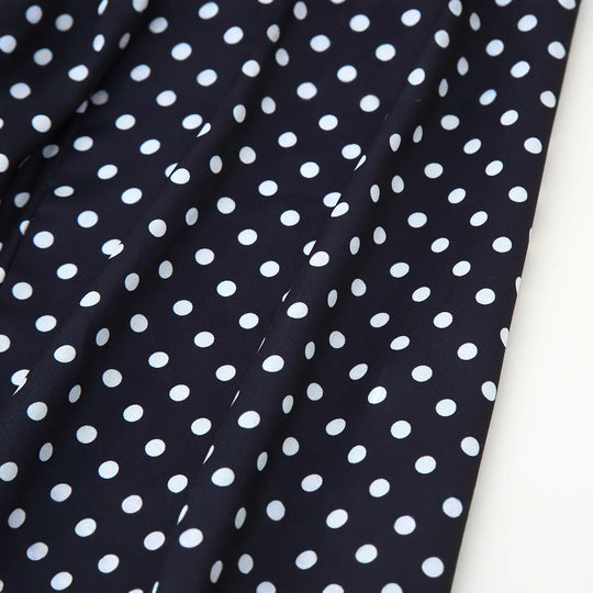 Damen Midikleid mit zarten Spaghetti-Trägern und verspieltem Polka-Dots-Design EB
