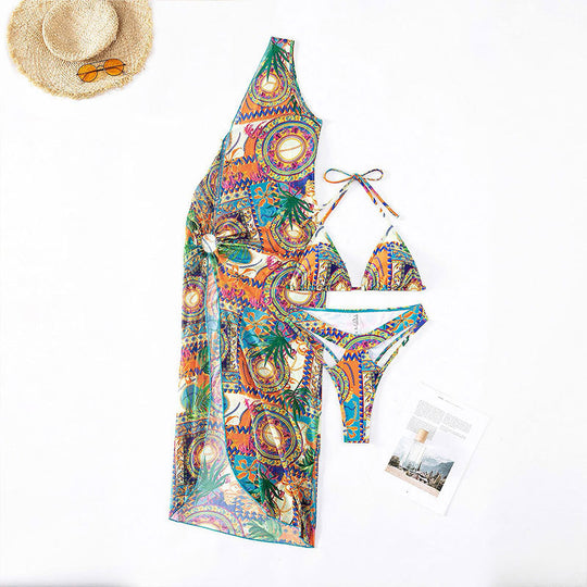 Damen Bikiniset mit kreativem Wickeldesign und stilvollen Mustern EB