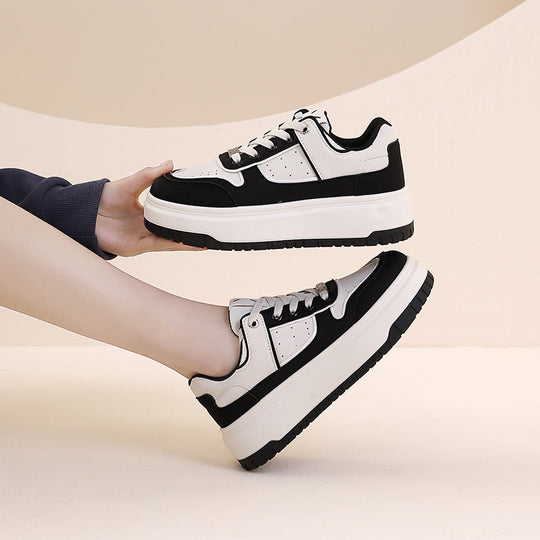 Damen modische Sneakers mit hohem Plateau und atmungsaktivem Design EB