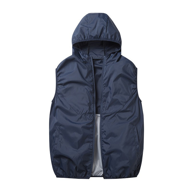 Unisex nan leichte winddichte Laufweste mit durchgehendem Reißverschluss und reflektierenden Details R&B