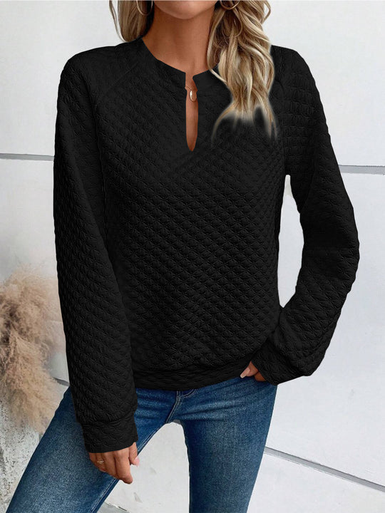 Damen Pullover mit strukturiertem Design und edlem Stehkragen EB
