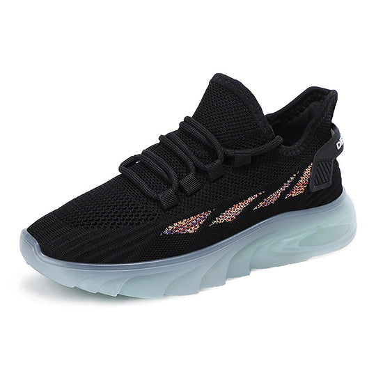 Damen Sportliche Freizeit Sneakers mit atmungsaktiver Mesh-Oberfläche und dämpfender Sohle EB