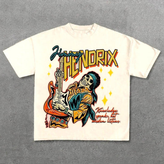 Damen Grafik T-Shirt mit einzigartigem Skelettdesign und kreativem Schriftzug EB
