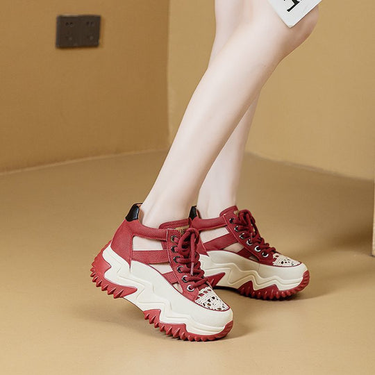 Damen Sportliche High-Top Sneakers mit rutschfester Profilsohle und atmungsaktivem Obermaterial EB