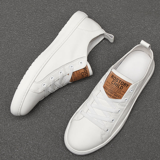 Damen elegante und bequeme Leder Sneakers mit atmungsaktivem Innenfutter EB