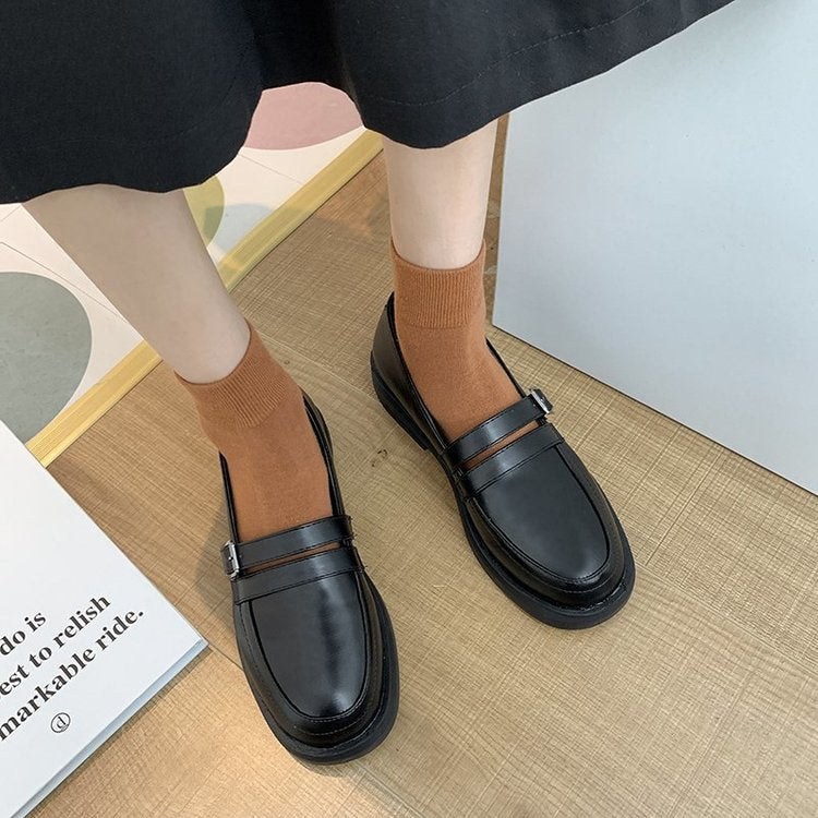 Damen elegante Mokassins mit modischem Schnallenakzent EB