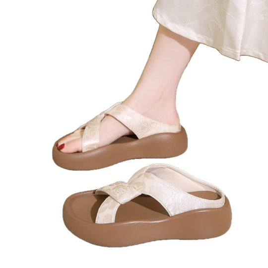Damen Bequeme Riemchen-Sandaletten mit dämpfendem Fußbett und modischem Design EB