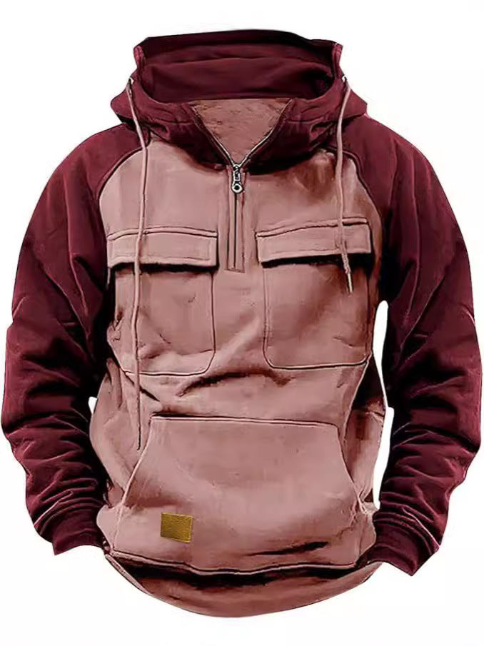 Herren funktionale Kapuzenjacke mit praktischen Taschen EB