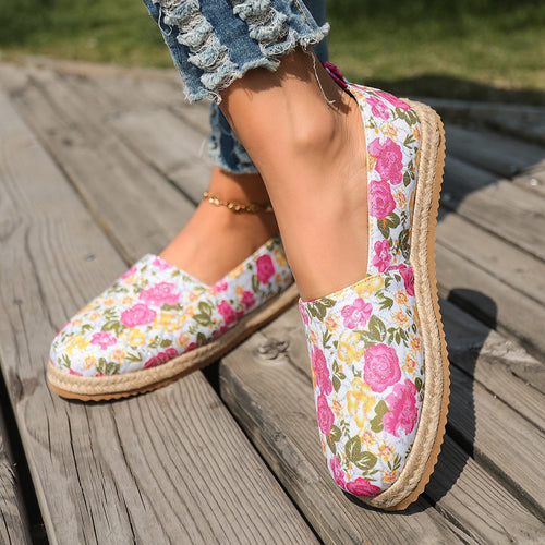 Damen Espadrilles mit floralem Design EB