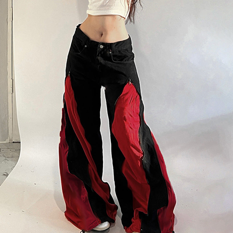 Damen Urban Flared-Hosen mit Kontrastdetails EB