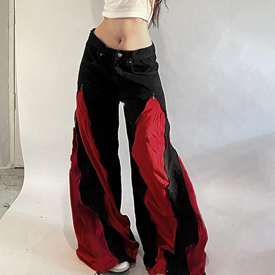 Damen Urban Flared-Hosen mit Kontrastdetails EB