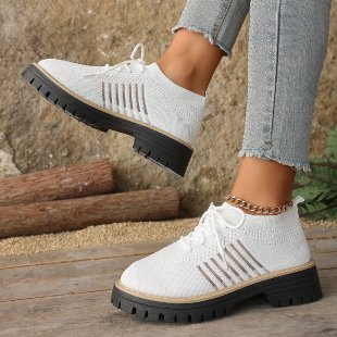 Damen Atmungsaktive und bequeme Sneaker mit auffälliger Sohle EB