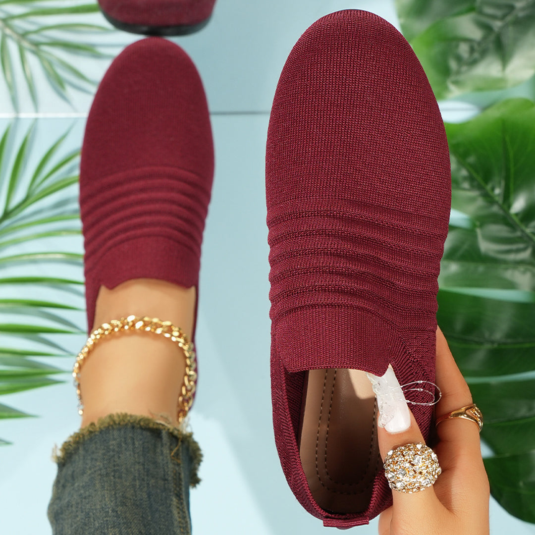 Herren nan atmungsaktiver Strick-Slip-On Sneaker mit elastischem Einstieg und gepolstertem Komfortfußbett EB