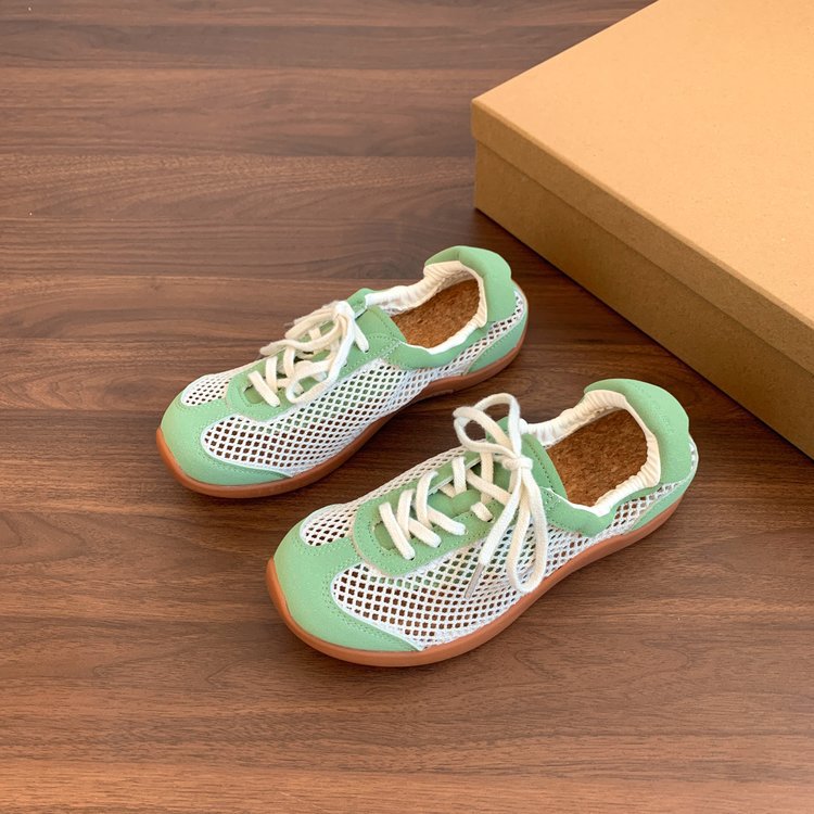 Damen atmungsaktive Mesh-Sneaker mit bequemem Korkfußbett und rutschfester Sohle EB