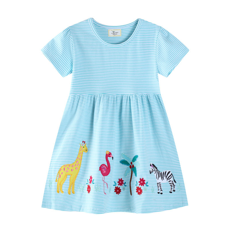Mädchen Freizeitkleid mit tierischem Motiv EB