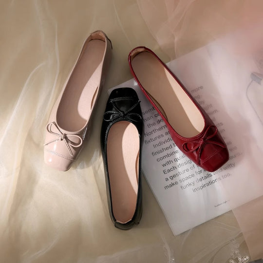 Damen Ballerinas mit elegantem Schleifen-Design und komfortablem Fußbett EB