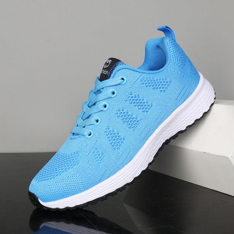 Damen Leichte und atmungsaktive Sport Sneakers mit flexibler Laufsohle EB