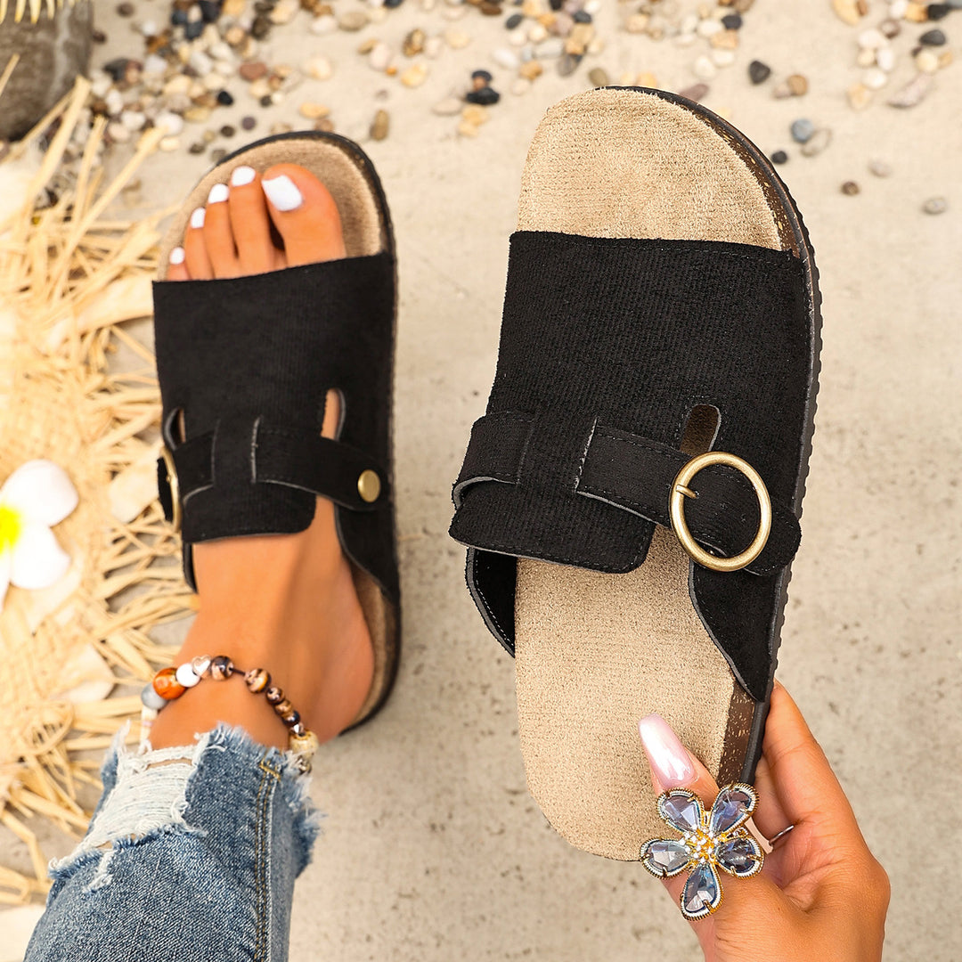 Damen Clogs mit verstellbarem Schnallenverschluss und atmungsaktivem Obermaterial EB