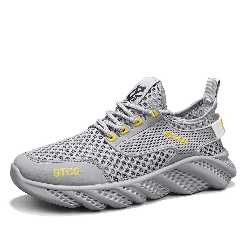 Damen atmungsaktive Mesh-Sneaker mit flexiblem Sohlen-Design EB