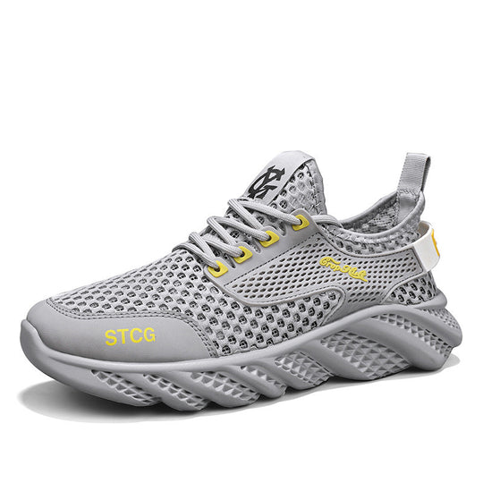 Damen atmungsaktive Mesh-Sneaker mit flexiblem Sohlen-Design EB