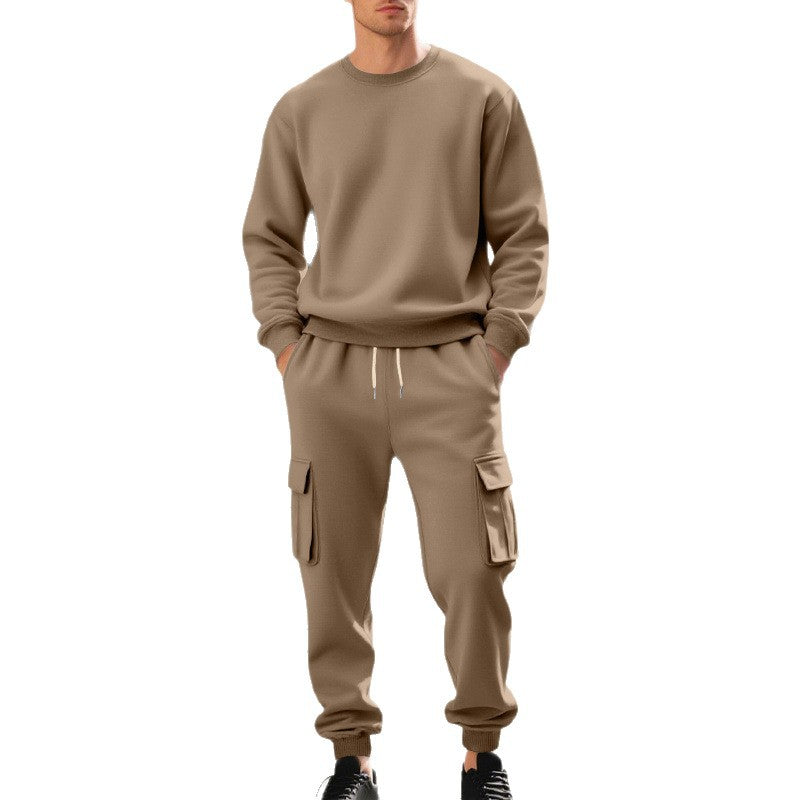 Herren Utility-Cargo-Jogger aus French Terry mit Mehrfachklappen & Tunnelzug EB