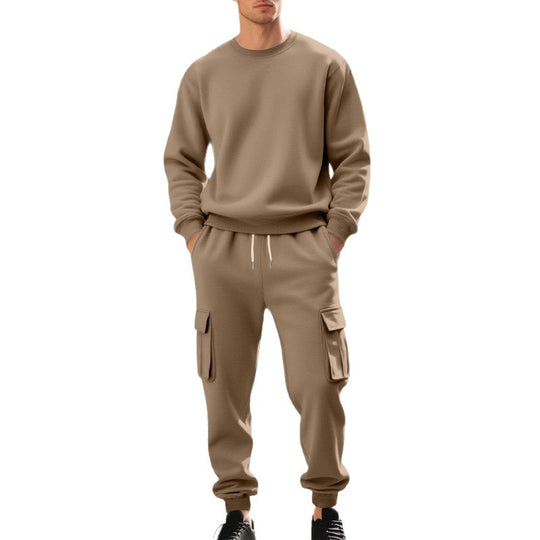 Herren Utility-Cargo-Jogger aus French Terry mit Mehrfachklappen & Tunnelzug EB