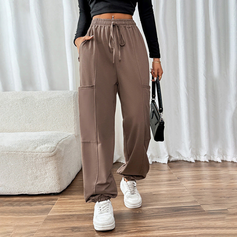Damen Hochwertige Freizeithose mit elastischem Bund und praktischen Seitentaschen EB