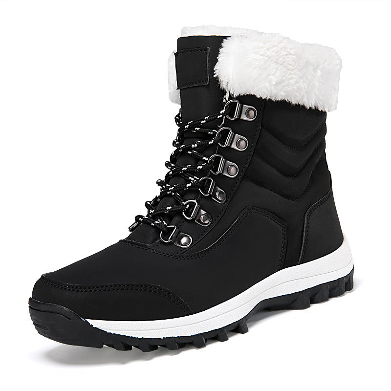 Damen Winterstiefel mit weichem Kunstfellkragen und rutschfester Laufsohle EB