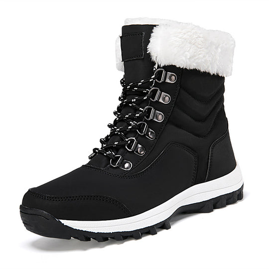 Damen Winterstiefel mit weichem Kunstfellkragen und rutschfester Laufsohle EB