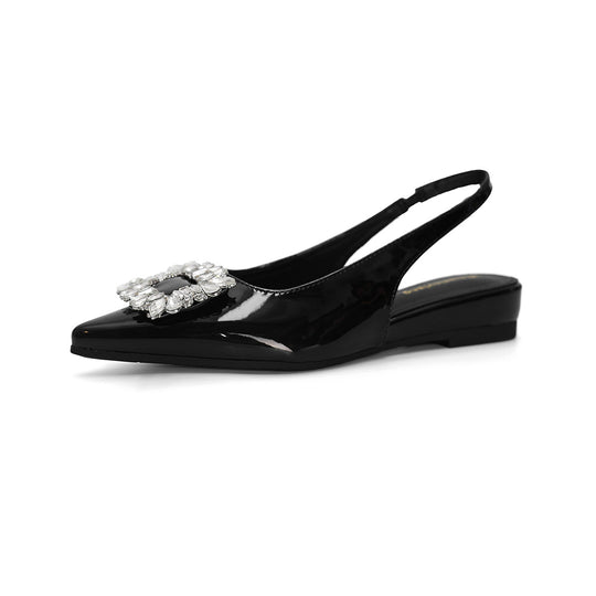Damen Slingback Ballerinas mit funkelndem Strassdetail EB