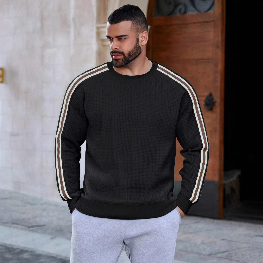Herren Sportlicher Sweatshirt mit strukturierter Oberfläche und modernen Streifen EB