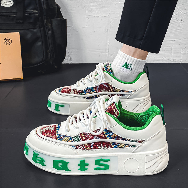 Damen Freizeit-Sneaker mit modischem Design und hohem Plateau EB