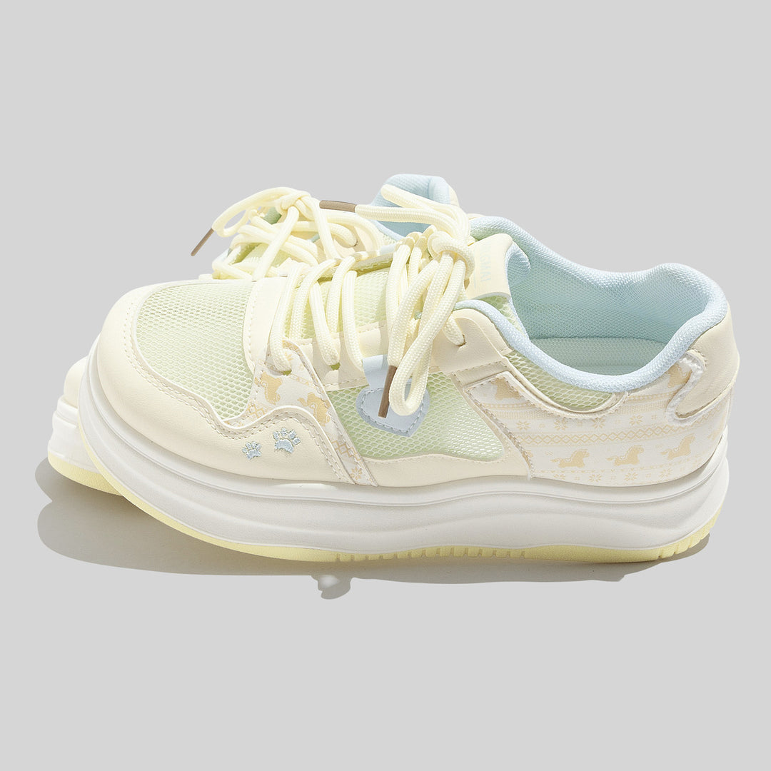 Damen Atmungsaktive Sneakers mit innovativem Komfortsystem und elastischen Schnürsenkeln EB