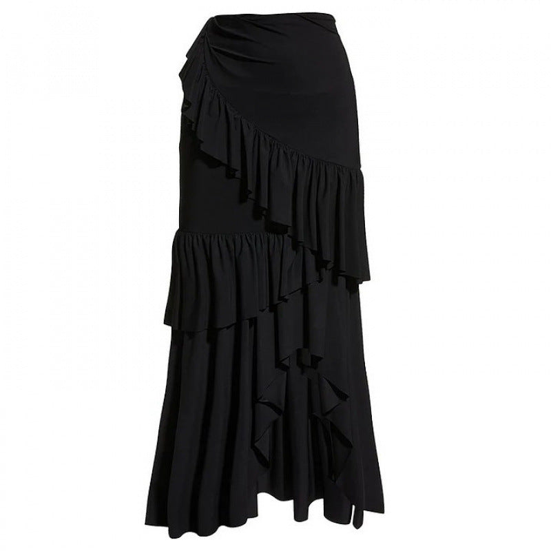 Damen Zweiteiliger Badeanzug mit asymmetrischem Schnitt und verführerischem Wickelrock EB