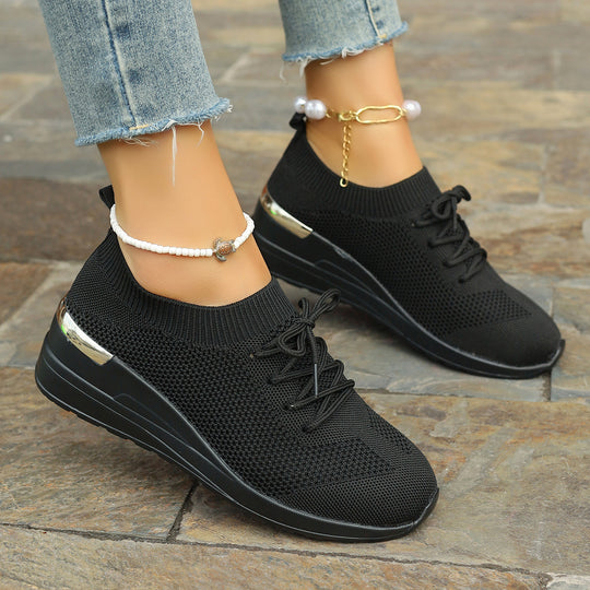 Damen Komfortable und atmungsaktiveSneaker mit glitzerndem Akzent EB