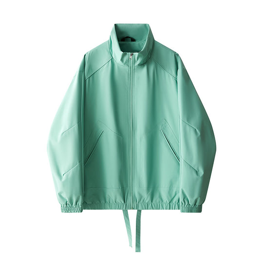 Damen sportliche Übergangsjacke mit hohem Kragen und verstellbarem Bund EB