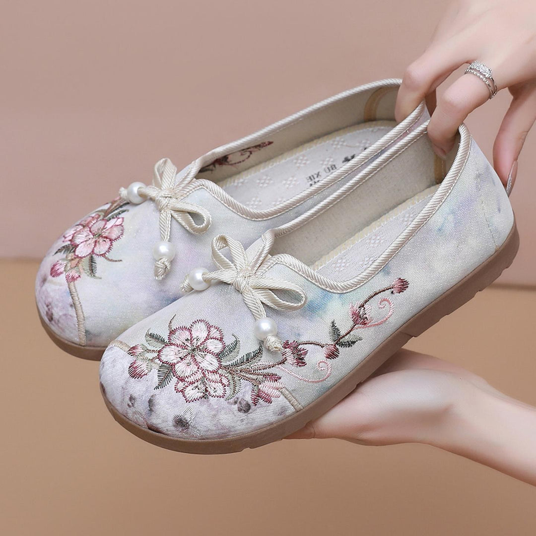 Damen Blumenausgestattete Ballerinas EB