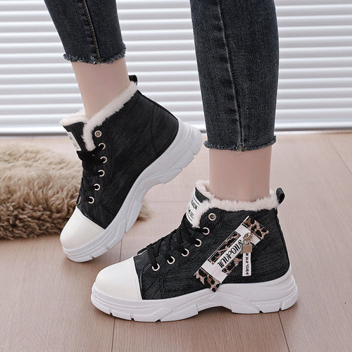 Damen Hohe Sneakers mit wärmendem Innenfutter und robuster Sohle EB