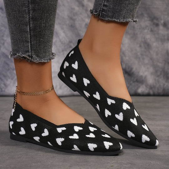 Damen modische Slipper mit Herzmuster EB