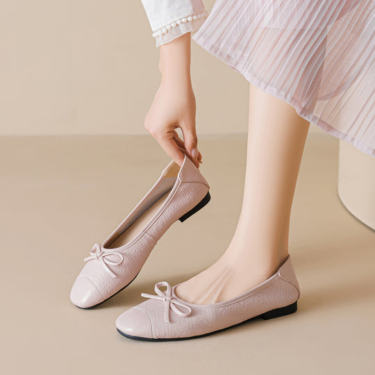Damen Ballerinas mit dekorativem Schleifen-Design und komfortabler Sohle EB