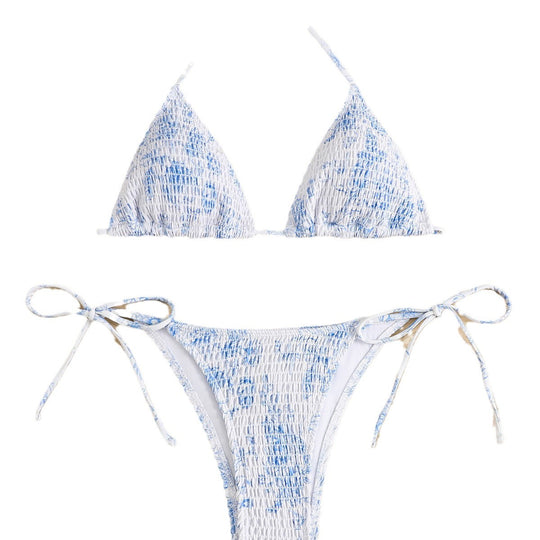 Damen Triangel-Bikini-Set mit raffiniertem Rüschendesign EB