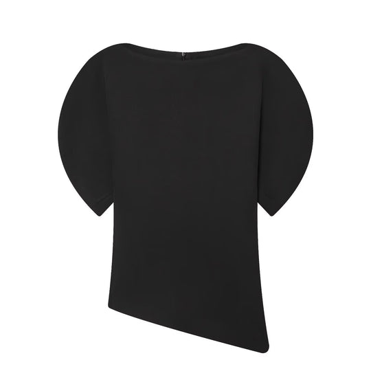 Damen elegantes Oberteil mit innovativen Ballonärmeln und seidigem Finish EB