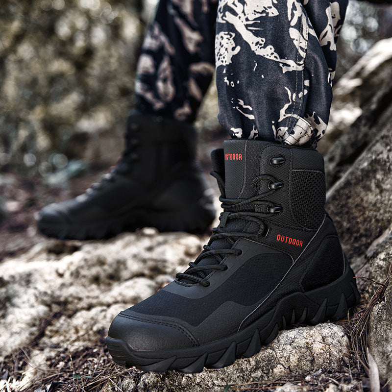 Herren Hochwertige Outdoor-Wanderstiefel mit rutschfester Sohle und atmungsaktiver Membran EB