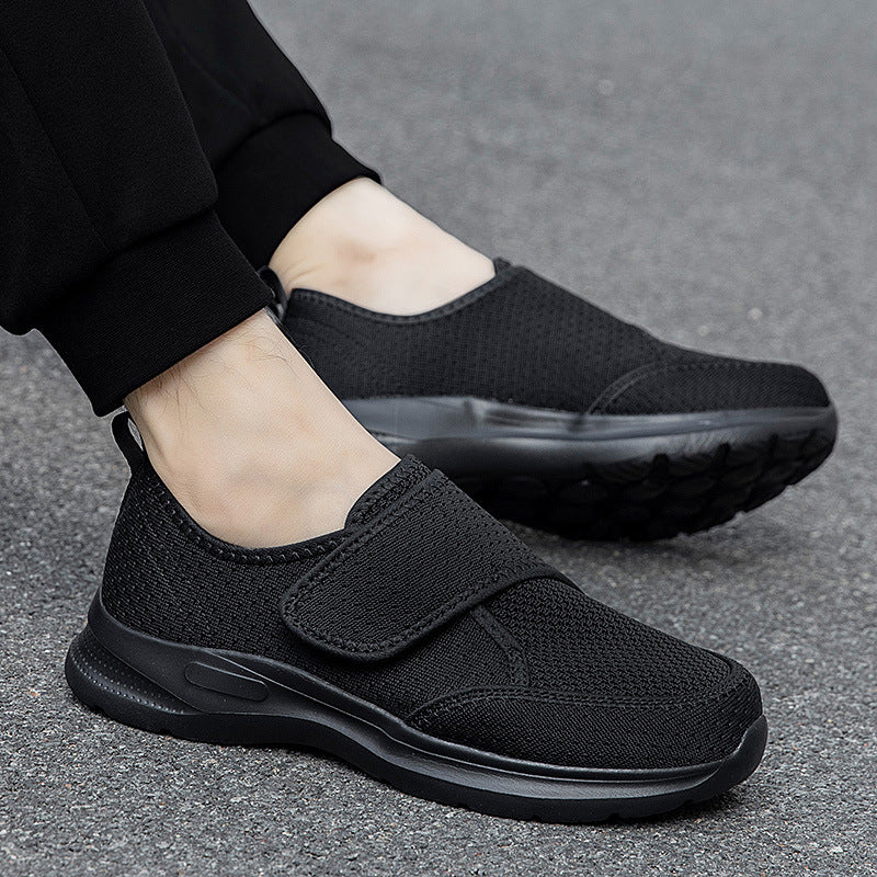 Damen Bequeme Slip-On Freizeitschuhe mit verstellbarem Klettverschluss EB