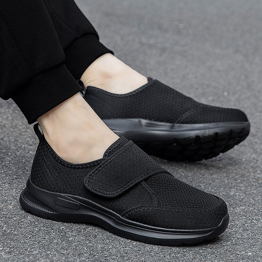 Damen Bequeme Slip-On Freizeitschuhe mit verstellbarem Klettverschluss EB