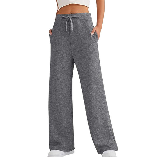 Damen Weite Freizeit-Hose mit elastischem Bund und praktischen Taschen EB