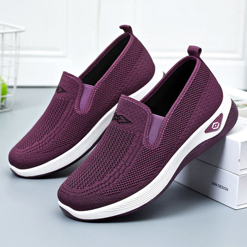 Damen Atmungsaktive Slip-On Sneakers mit flexiblem Obermaterial EB