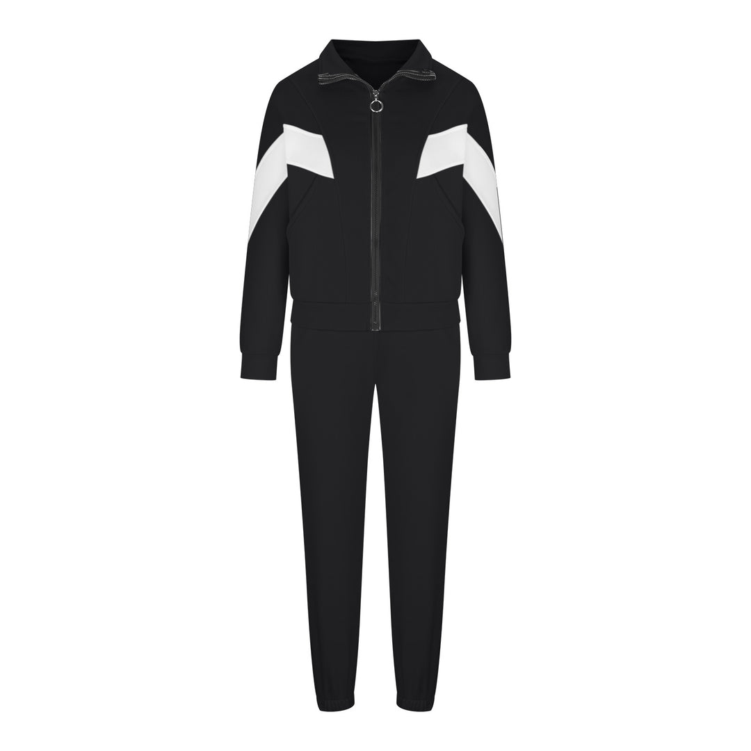 Damen nan athletisches Trainingsset mit Ring-Zipper, eingesetzten Taschen und kontrastierenden Arm-Panels EB