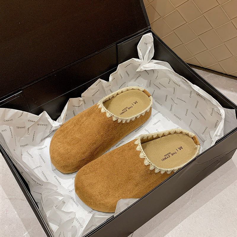 Damen Komfortable Filzclogs mit elegantem Riemen und weichem Innenfutter EB