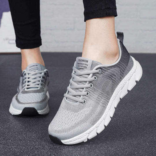 Damen Sportliche Sneakers mit atmungsaktiver Mesh-Oberfläche und stoßdämpfender Sohle EB